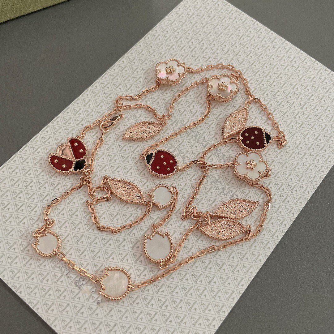 [Mystic Crown]LUCKY SPRING 15 MOTIFS ROSE GOLD NECKLACE