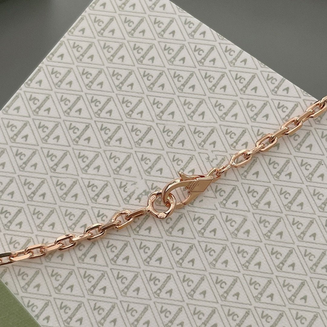 [Mystic]LUCKY SPRING 15 MOTIFS ROSE GOLD NECKLACE