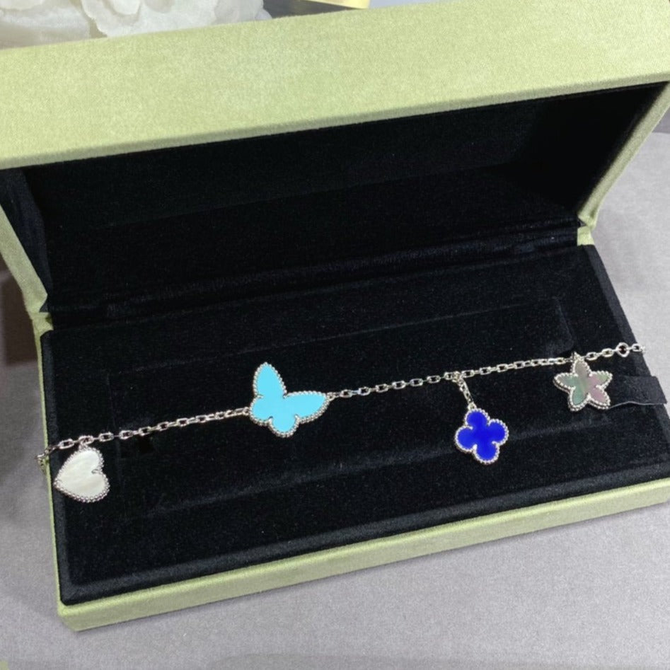 [Mystic]LUCKY SPRING SILVER BRACELET 4 MOTIF