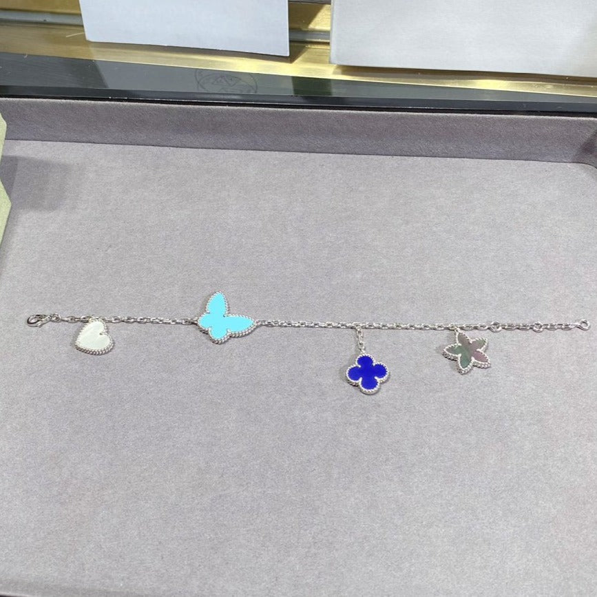 [Mystic]LUCKY SPRING SILVER BRACELET 4 MOTIF