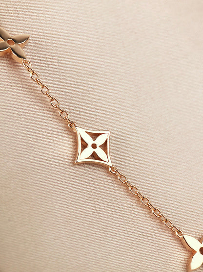 [Mystic]STAR AND SUN 7 MOTIFS GOLD BRACELET