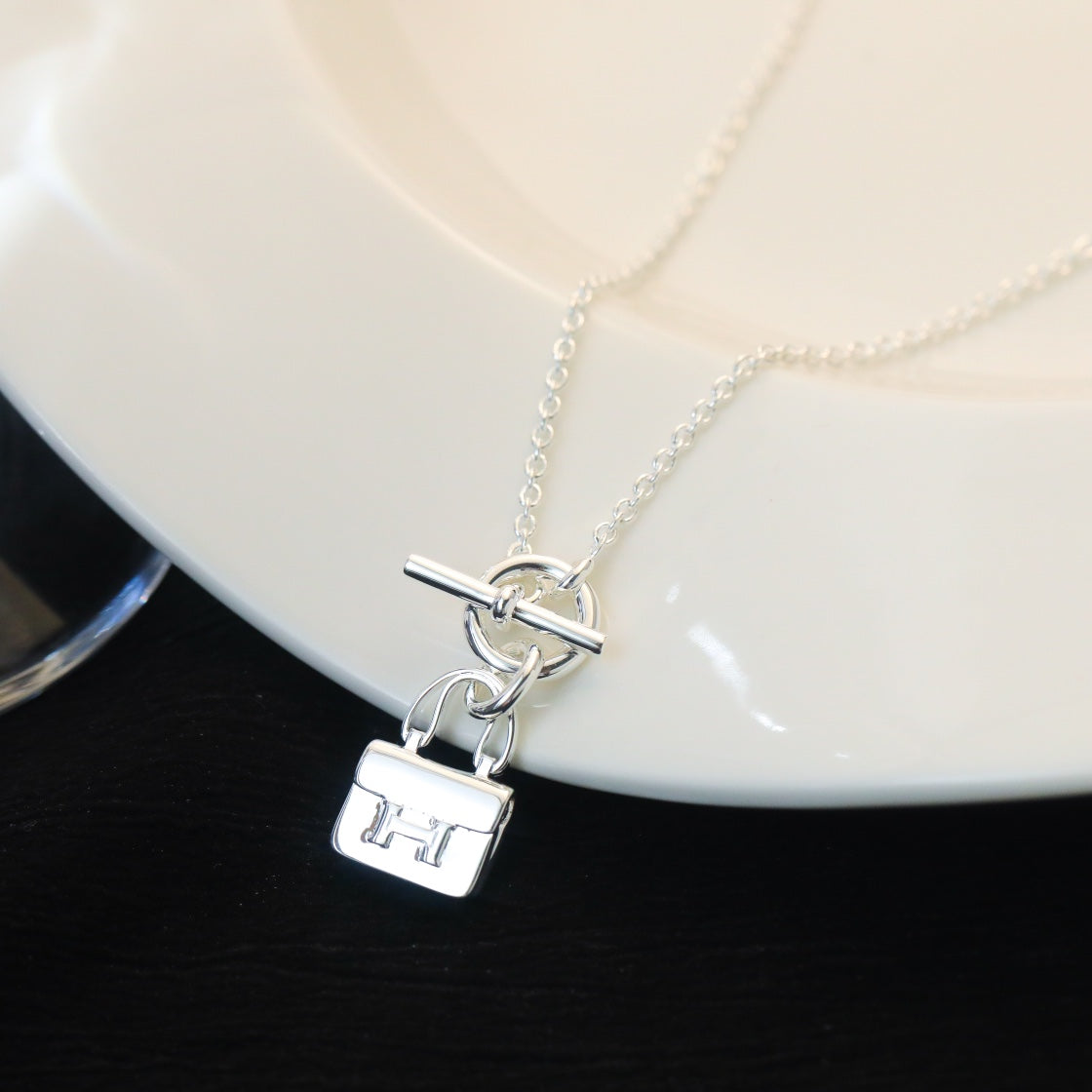 [Mystic]POP H PEDANT SILVER NECKLACE