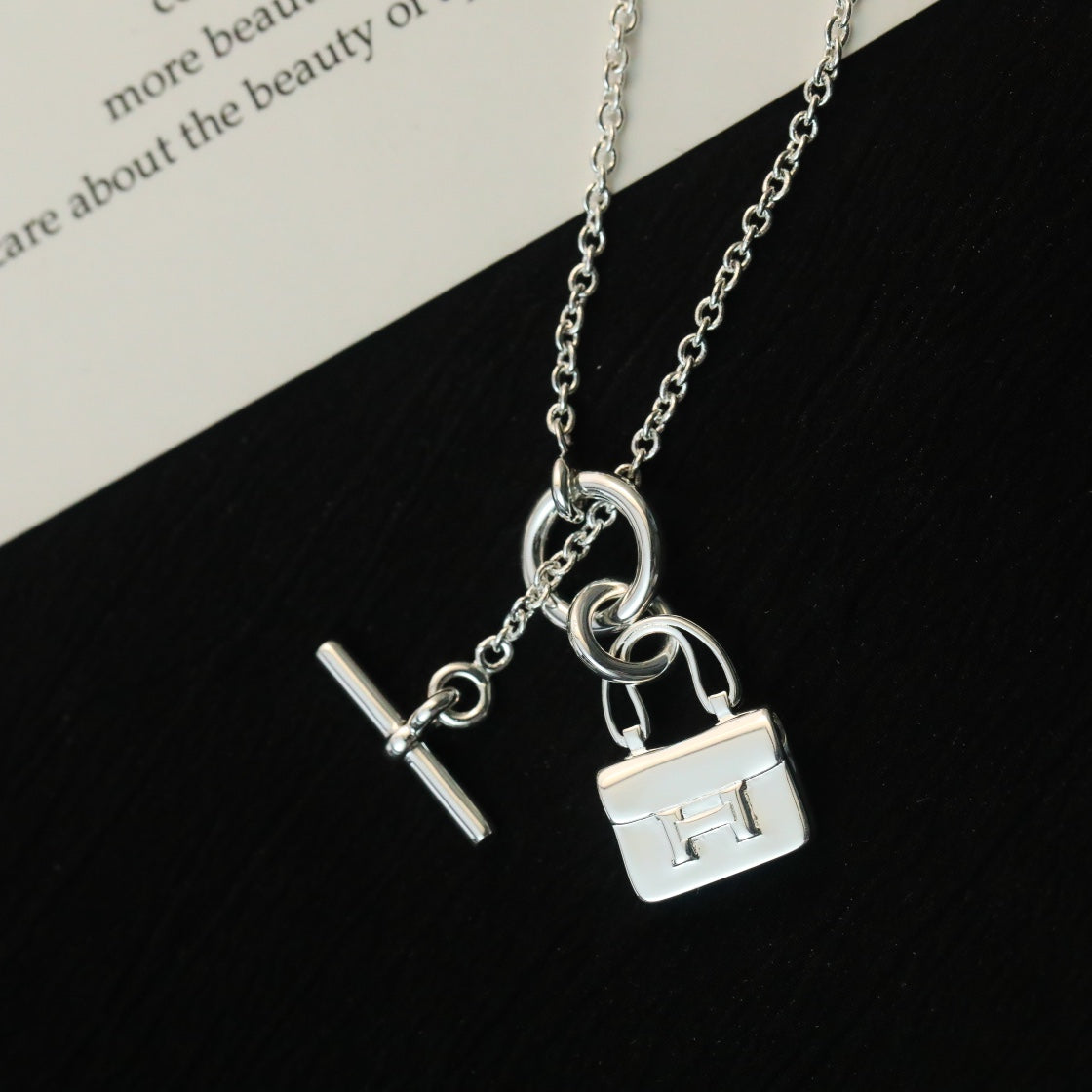 [Mystic]POP H PEDANT SILVER NECKLACE
