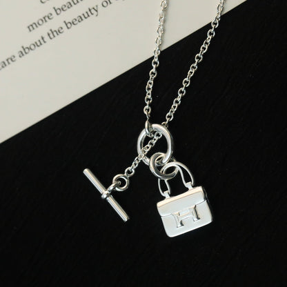 [Mystic]POP H PEDANT SILVER NECKLACE