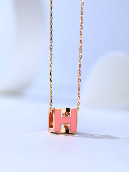 [Mystic]H CAGE PINK GOLD NECKLACE