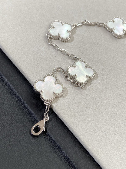 [Mystic]CLOVER SILVER MOP 5 MOTIF BRACELET