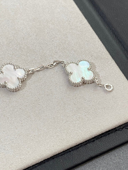 [Mystic]CLOVER SILVER MOP 5 MOTIF BRACELET