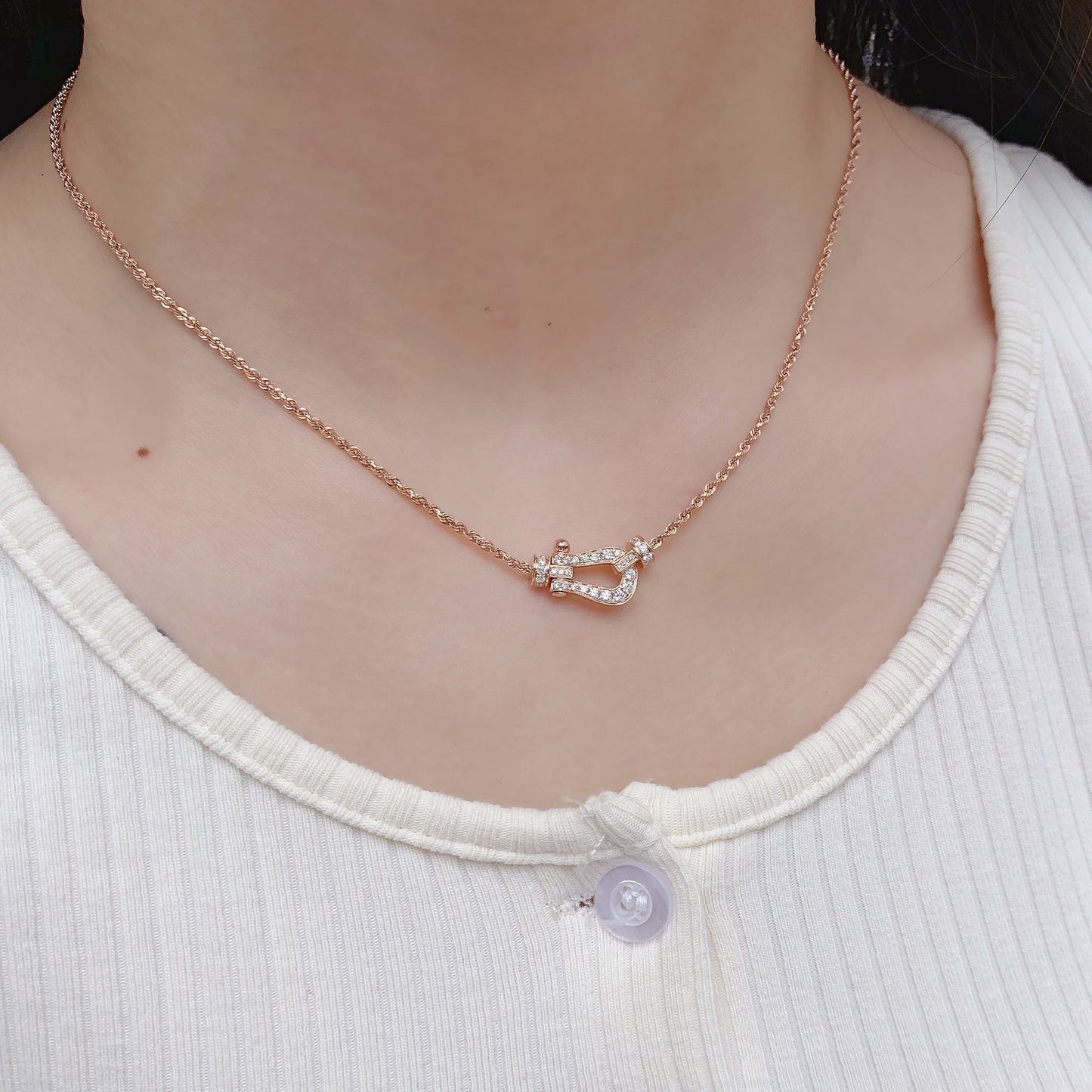 [Mystic]FORCE 10 PINK GOLD DIAMOND NECKLACE