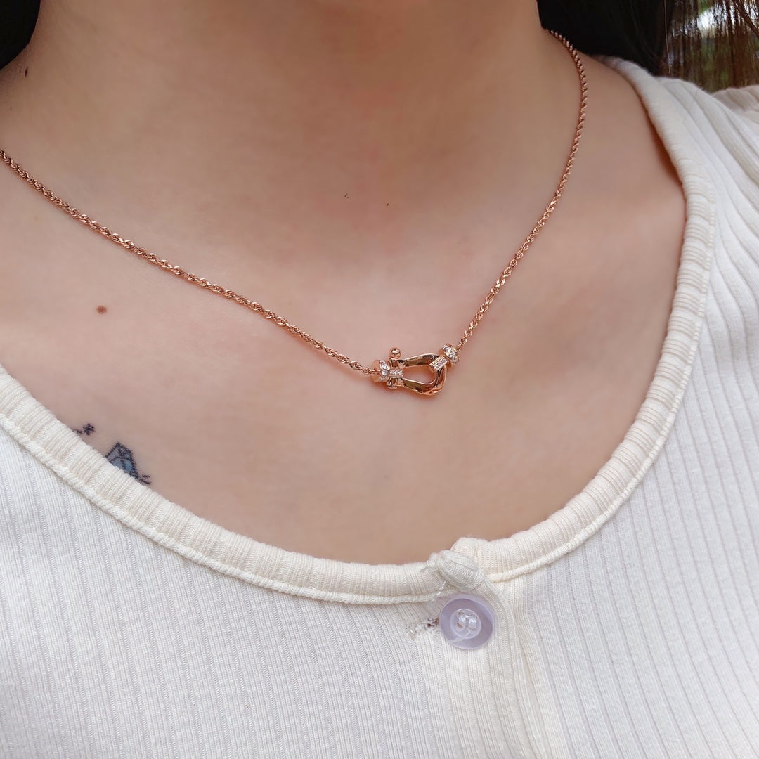 [Mystic]FORCE 10 PINK GOLD DIAMOND NECKLACE