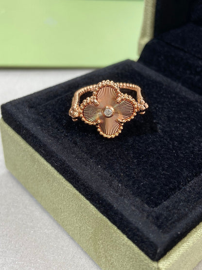 [Mystic Crown]CLOVER RIVERSIBLE ROSE GOLD RING