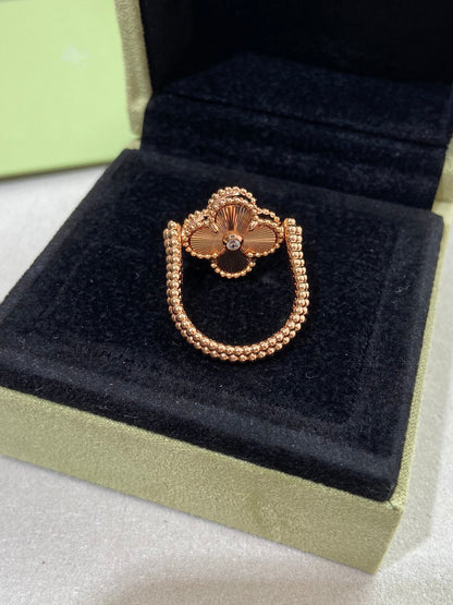 [Mystic Crown]CLOVER RIVERSIBLE ROSE GOLD RING