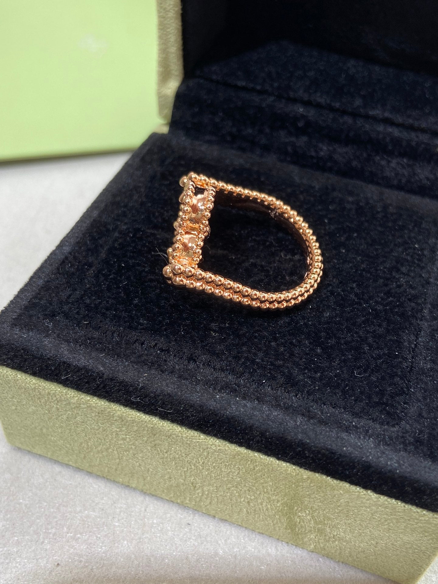 [Mystic Crown]CLOVER RIVERSIBLE ROSE GOLD RING