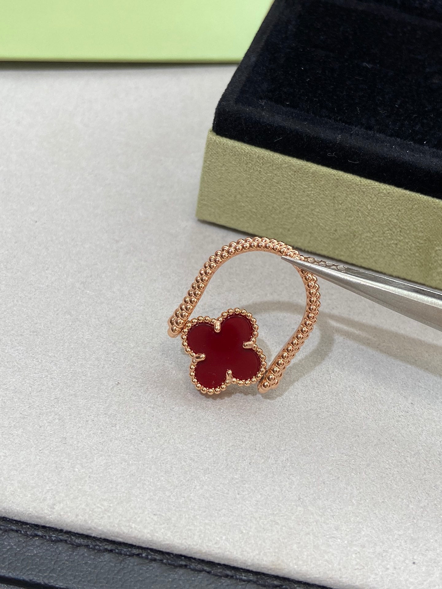 [Mystic Crown]CLOVER RIVERSIBLE ROSE GOLD RING