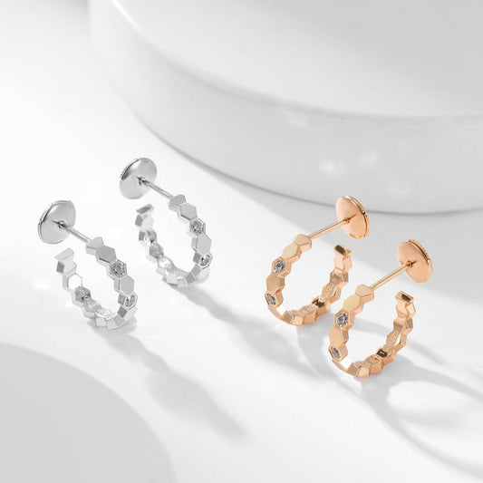 [Mystic Crown]BEE LOVE DIAMOND HOOP EARRINGS