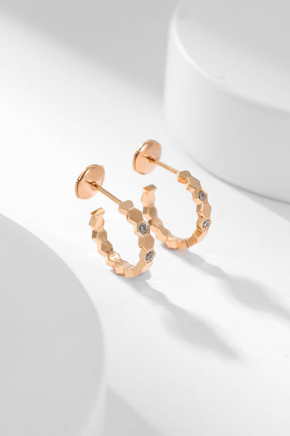 [Mystic]BEE LOVE DIAMOND HOOP EARRINGS