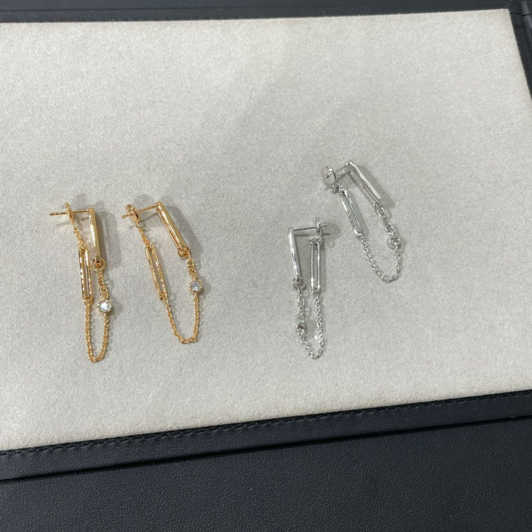 [Mystic]CHAINE CHAOS DIAMOND DROP EARRINGS