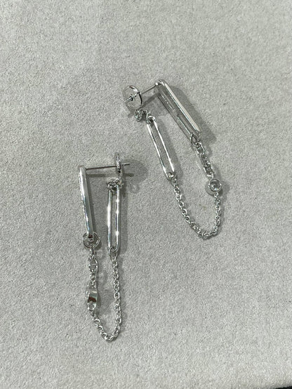 [Mystic]CHAINE CHAOS DIAMOND DROP EARRINGS