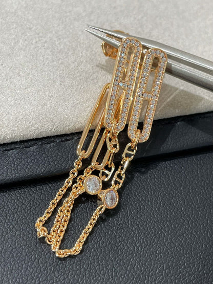 [Mystic]CHAINE CHAOS DIAMOND DROP EARRINGS