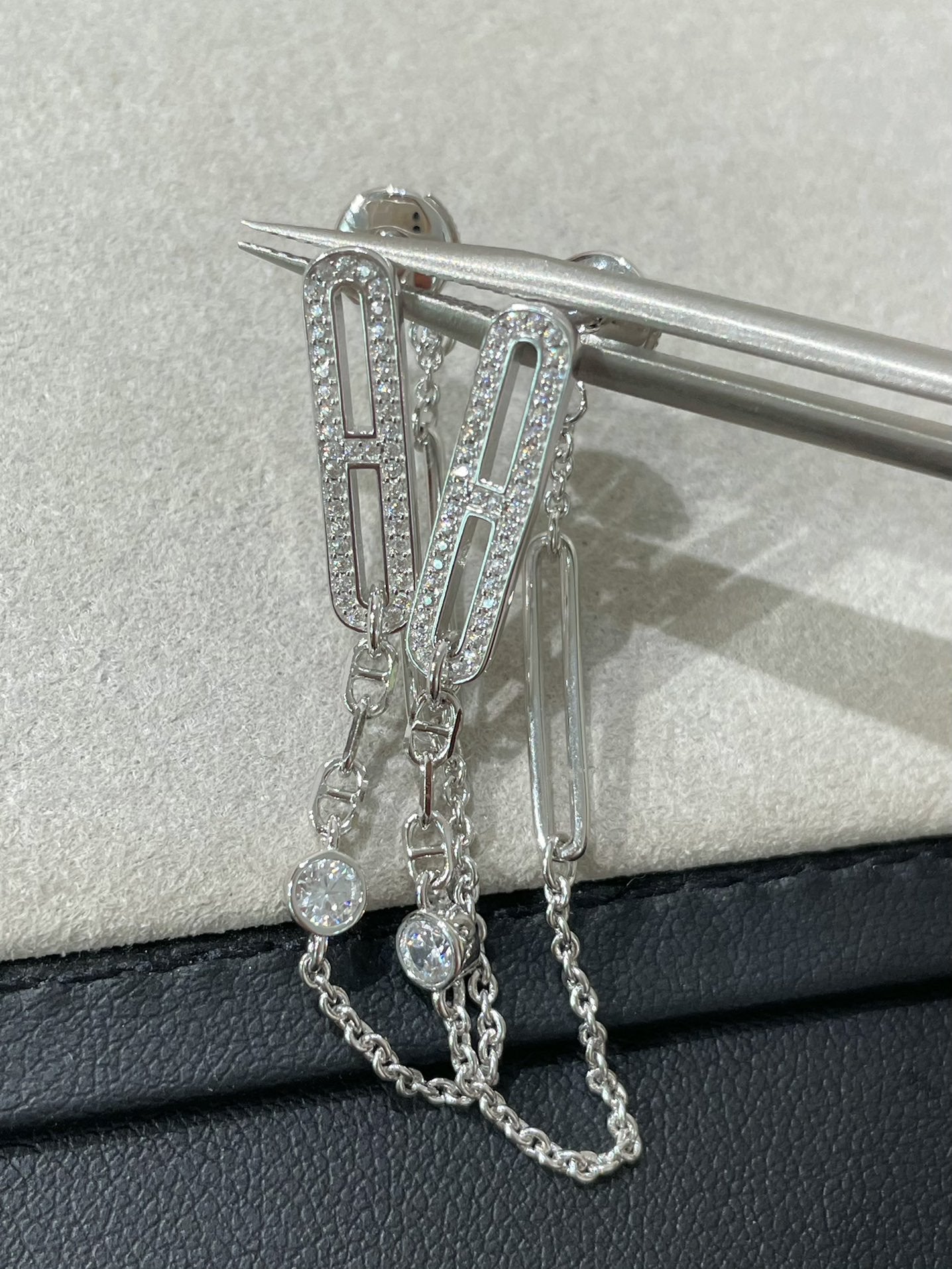 [Mystic]CHAINE CHAOS DIAMOND DROP EARRINGS