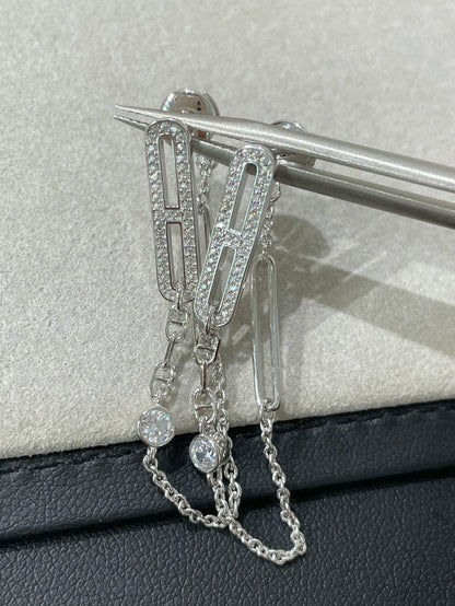 [Mystic]CHAINE CHAOS DIAMOND DROP EARRINGS