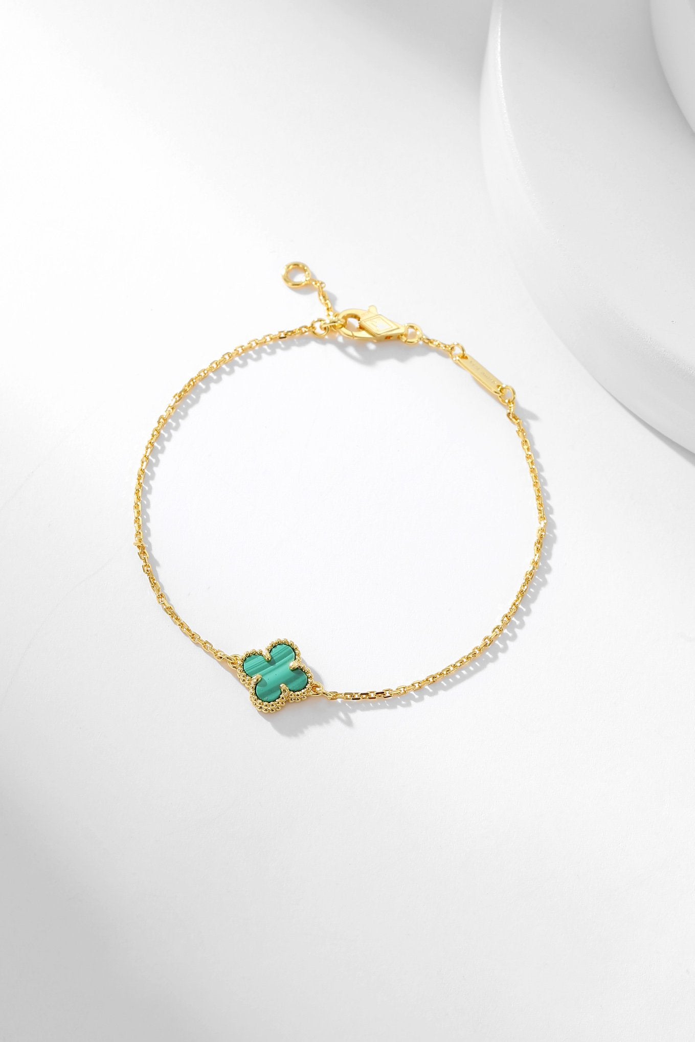 [Mystic]CLOVER BRACELET MALACHITE 1 MOTIF