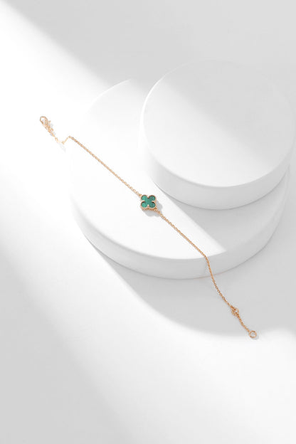 [Mystic]CLOVER BRACELET MALACHITE 1 MOTIF
