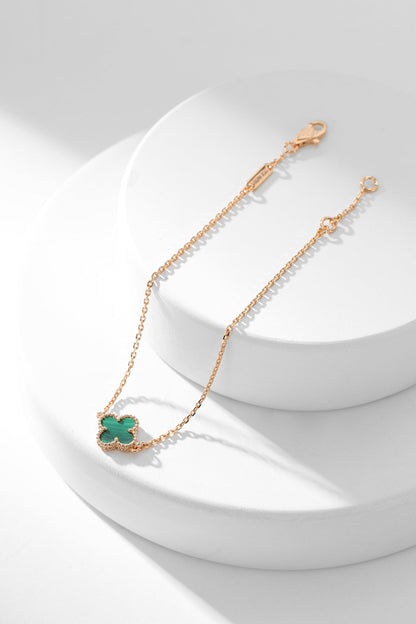 [Mystic]CLOVER BRACELET MALACHITE 1 MOTIF