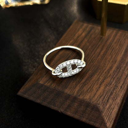[Mystic]RONDE SMALL SILVER DIAMOND RING