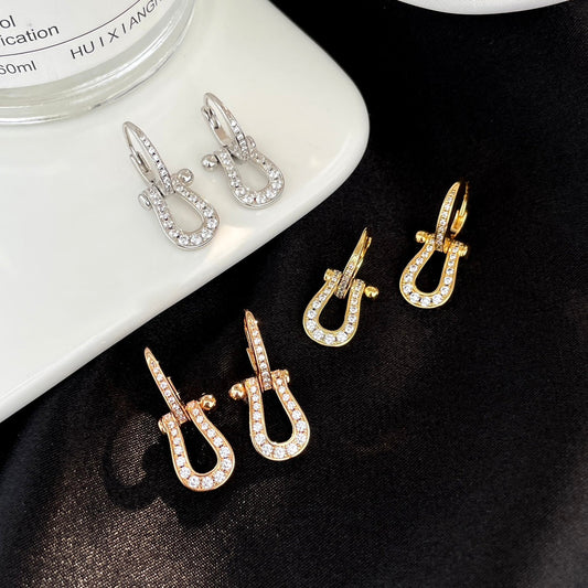 [Mystic Crown]FORCE 10 FULL DIAMOND DROP EARRINGS MEDIUM MODEL