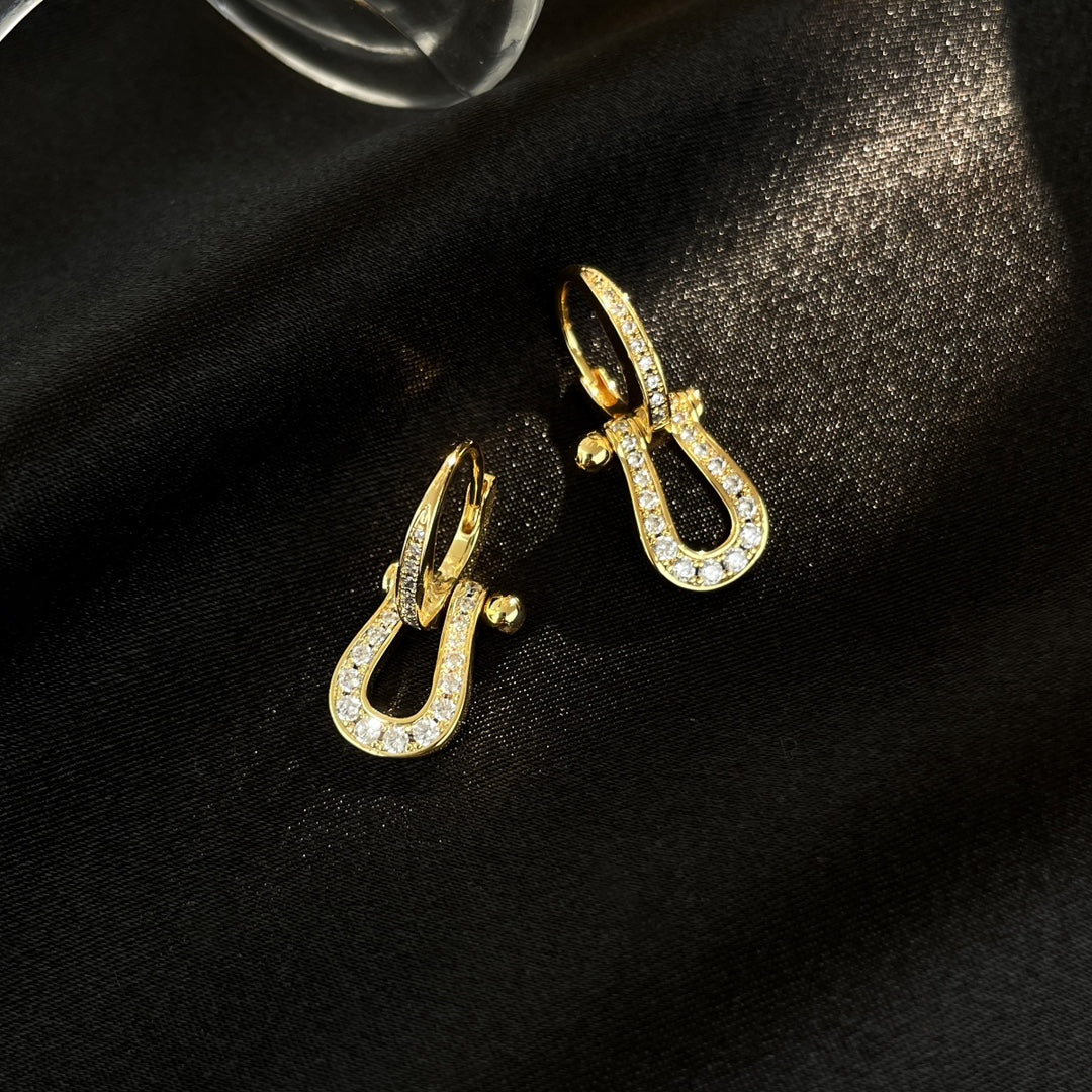 [Mystic]FORCE 10 FULL DIAMOND DROP EARRINGS MEDIUM MODEL