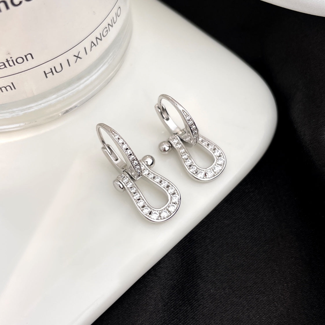 [Mystic]FORCE 10 FULL DIAMOND DROP EARRINGS MEDIUM MODEL