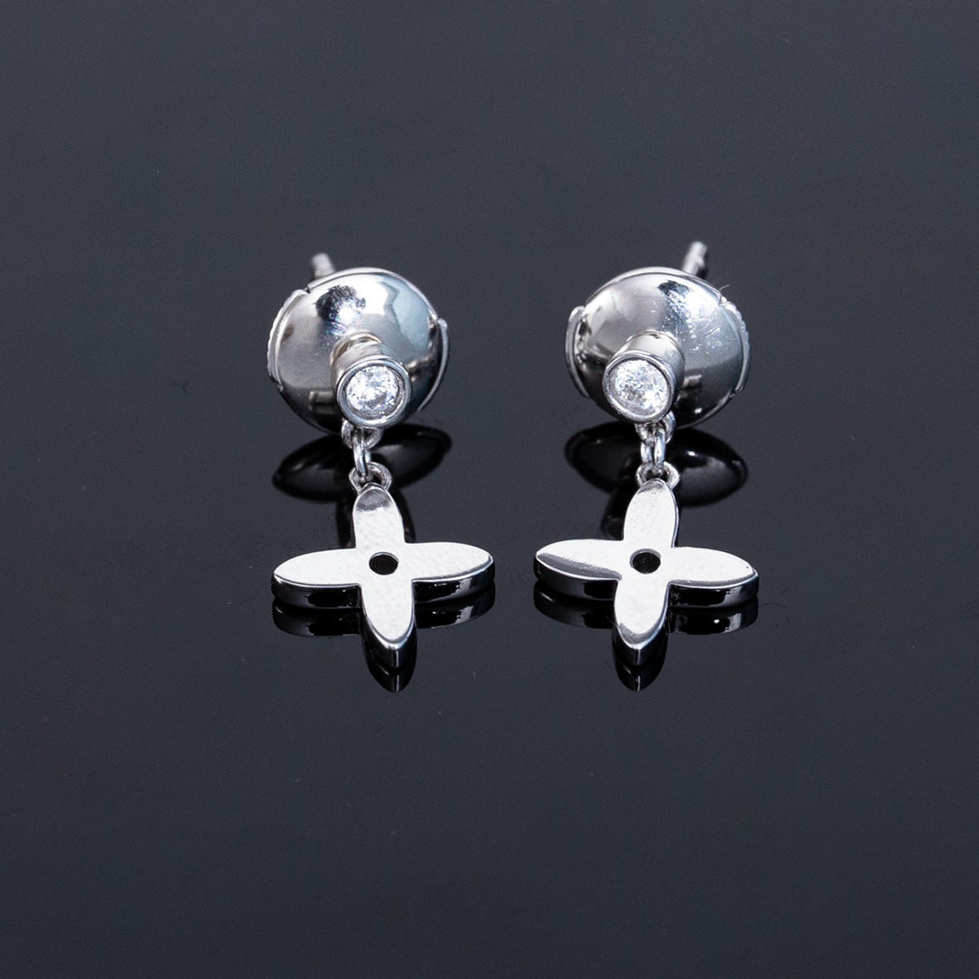 [Mystic]VIDYLLE SILVER DIAMOND MINI DROP EARRINGS