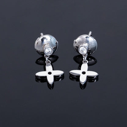 [Mystic]VIDYLLE SILVER DIAMOND MINI DROP EARRINGS