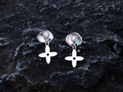[Mystic]VIDYLLE SILVER DIAMOND MINI DROP EARRINGS