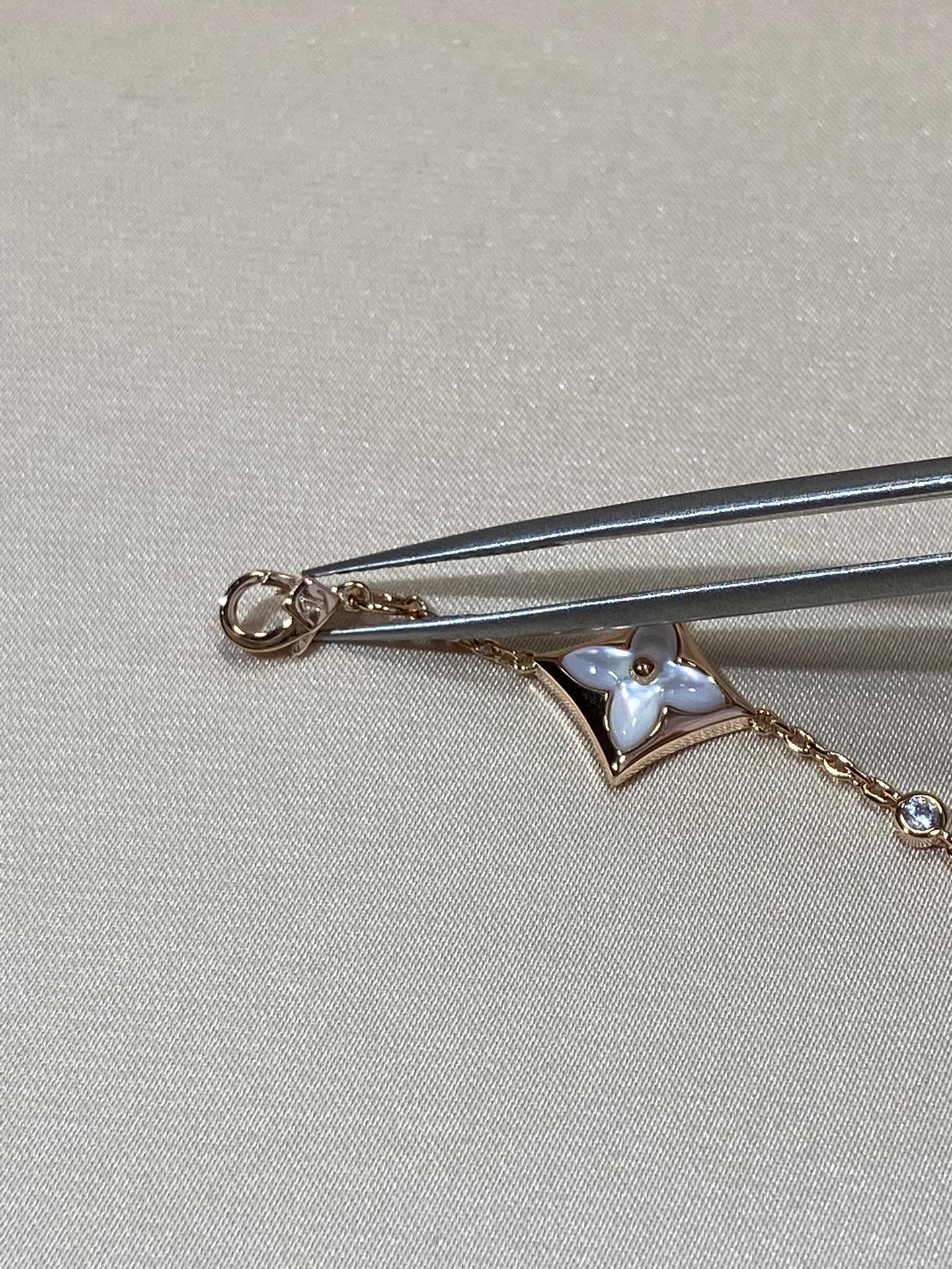 [Mystic]STAR 4 MOTIF MOP DIAMOND PINK GOLD BRACELET