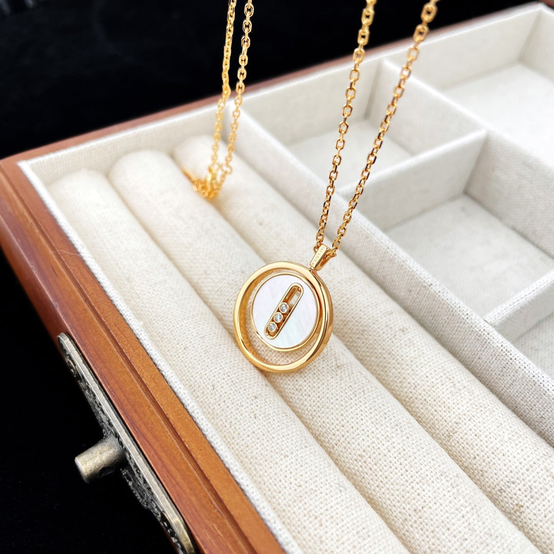 [Mysitc]  MOVE MOP PINK GOLD NECKLACE