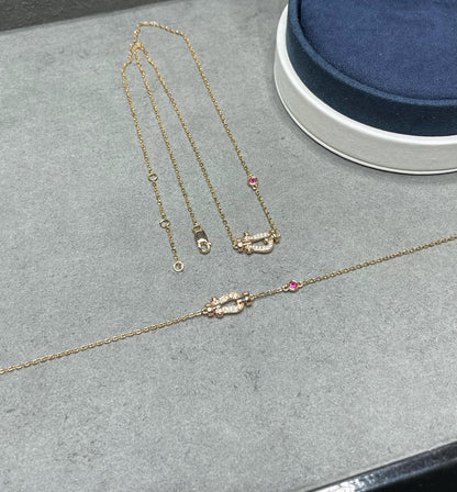 [Mystic]FORCE 10 DIAMOND PINK GOLD NECKLACE