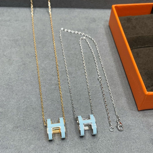 [Mystic]POP H SKY BLUE NECKLACE