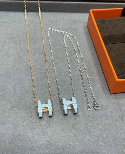 [Mystic]POP H SKY BLUE NECKLACE