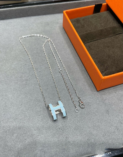 [Mystic]POP H SKY BLUE NECKLACE