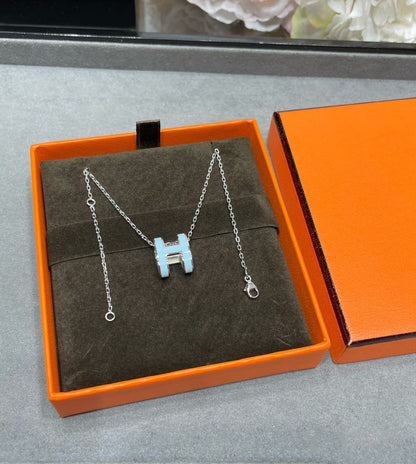 [Mystic]POP H SKY BLUE NECKLACE