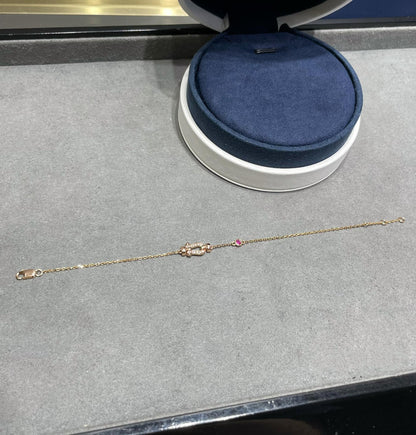 [Mystic]FORCE 10 DIAMOND CHAIN LINK PINK GOLD BRACELET