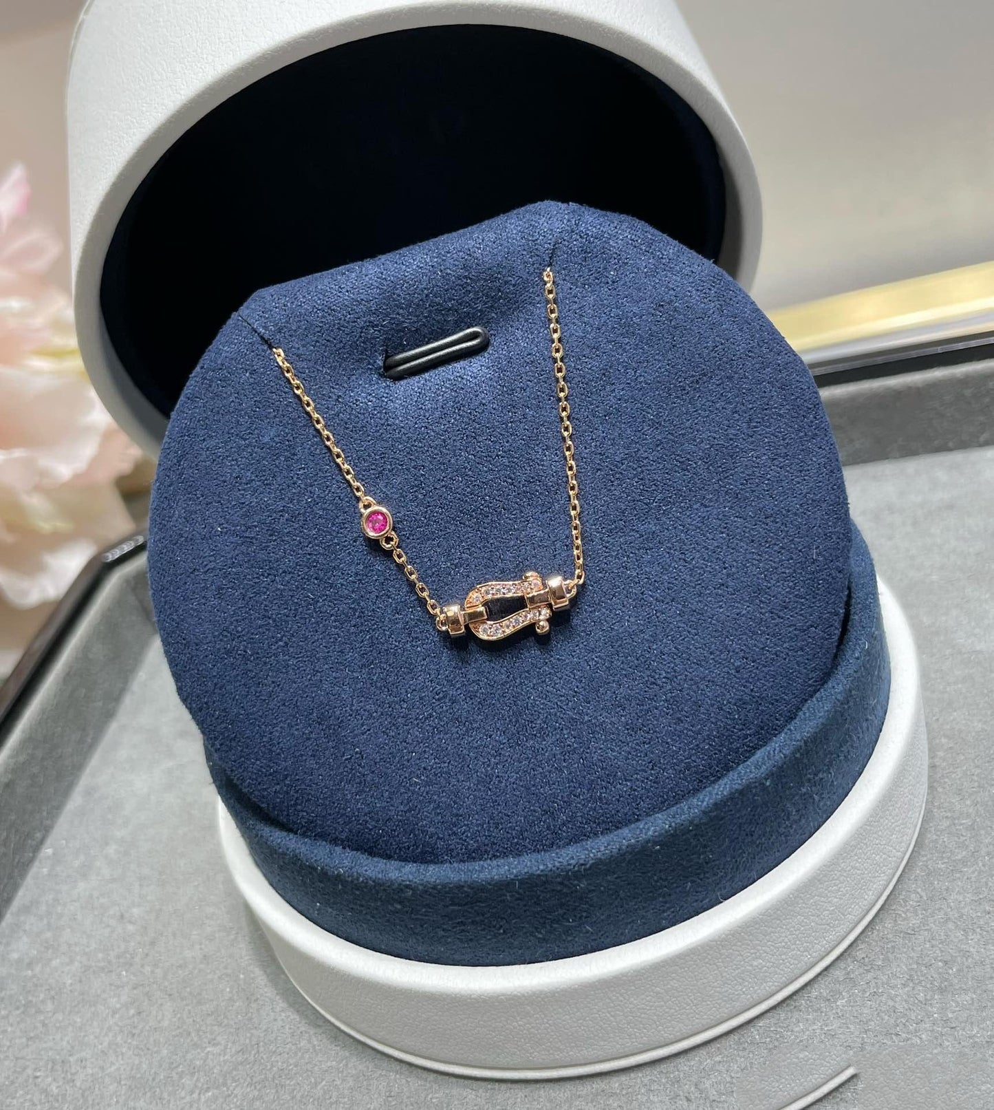 [Mystic Crown]FORCE 10 DIAMOND CHAIN LINK PINK GOLD BRACELET