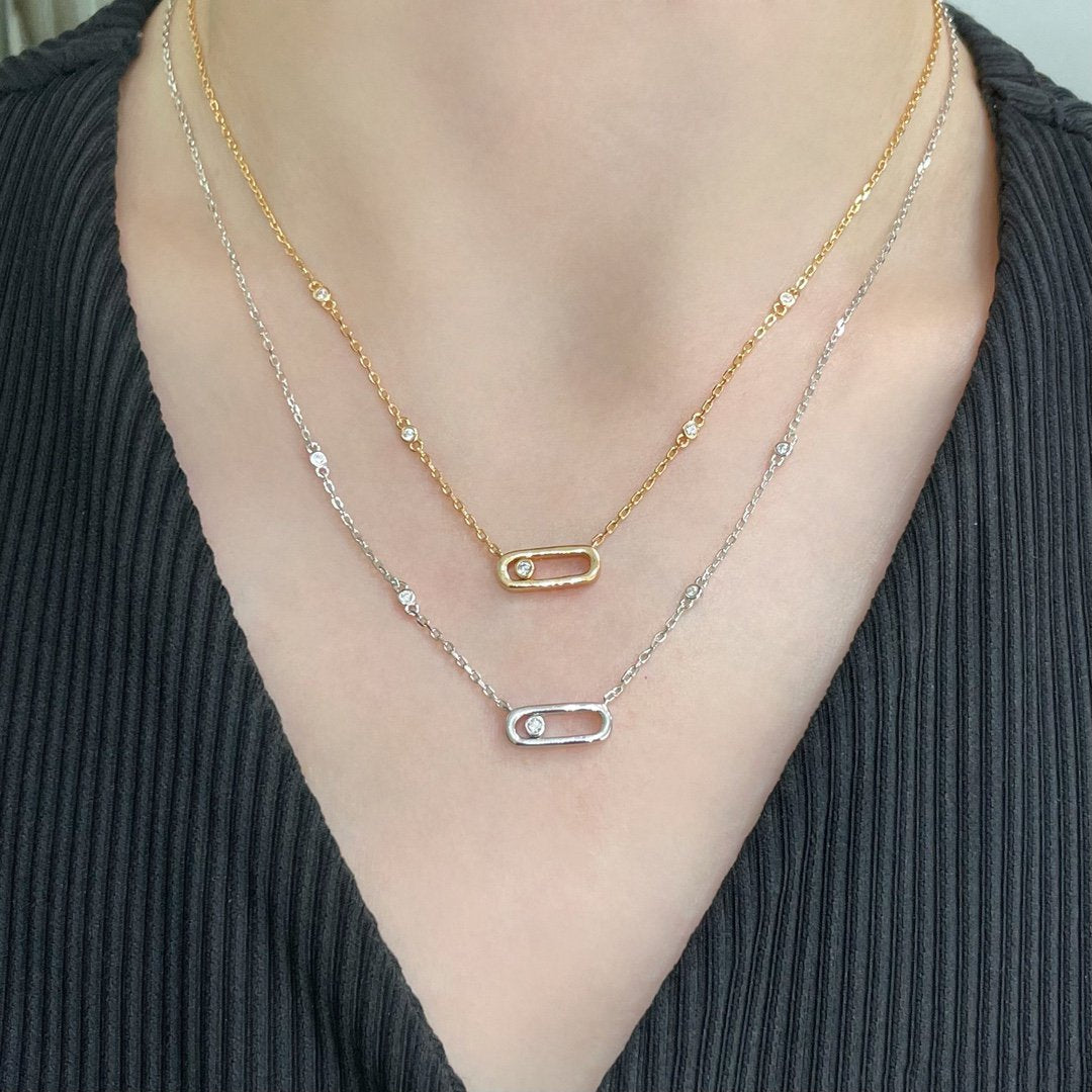 [Mysitc] MOVE UNO DIAMOND NECKLACE