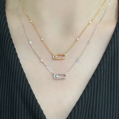 [Mysitc] MOVE UNO DIAMOND NECKLACE