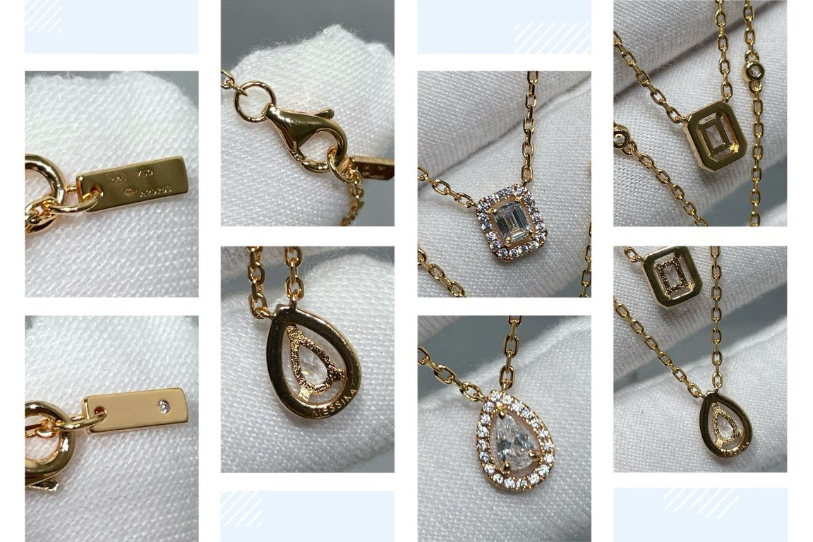 [Mysitc] MY TWIN 2 ROW DIAMOND NECKLACE