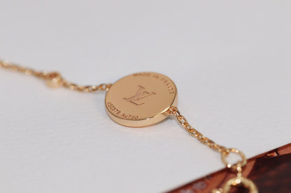 [Mystic]STAR AND SUN 4 MOTIF PINK GOLD MALACHITE BRACELET