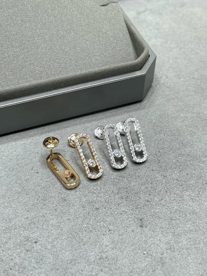 [Mysitc] MOVE UNO STUD DIAMOND PAVED EARRINGS