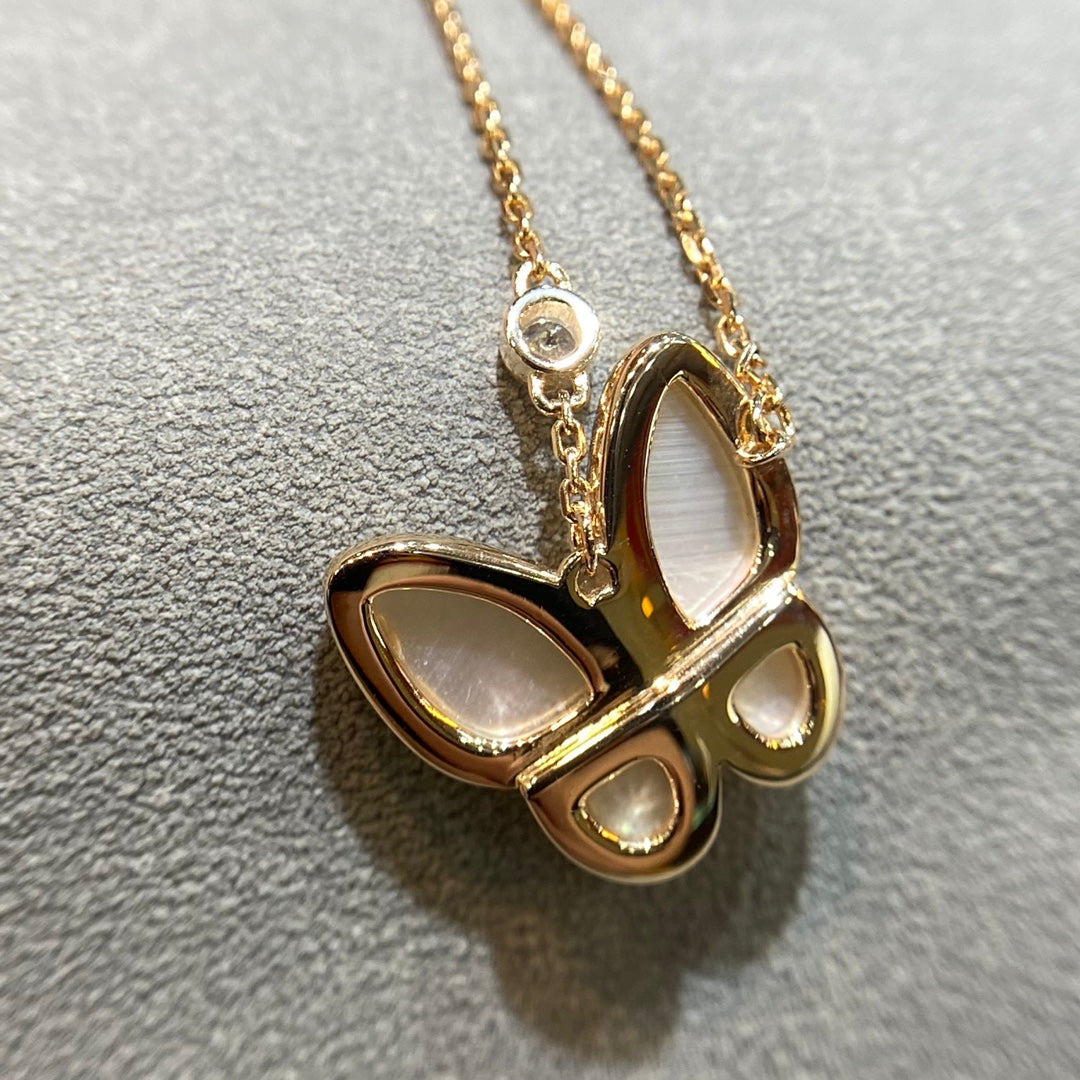 [Mystic]BUTTERFLY MOP DIAMOND NECKLACE