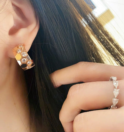 [Mystic]BEE LOVE DIAMOND HOOP EARRINGS